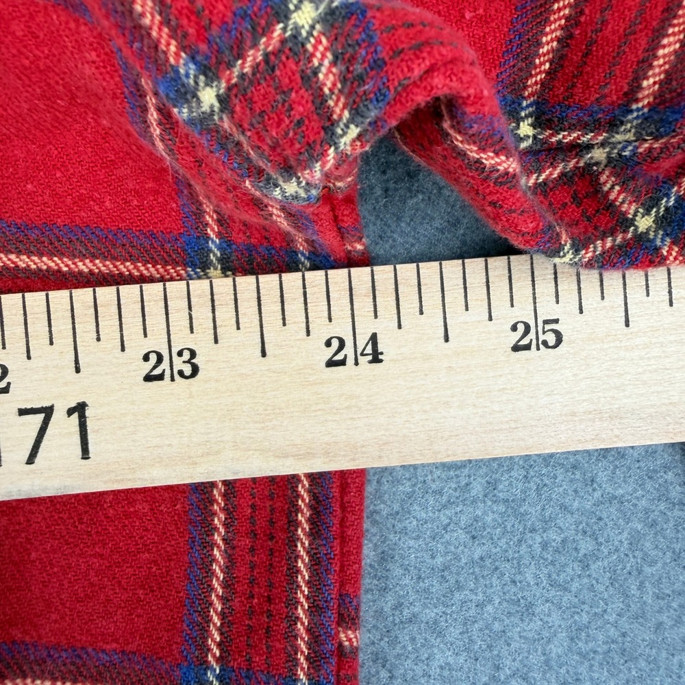Lee Valley Ireland Red Flannel Tartan Plaid Nightshirt Irish Cotton Men Large - Picture 6 of 7